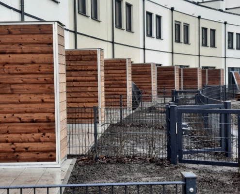 Trennwände Aussenbereich mit Stauraum